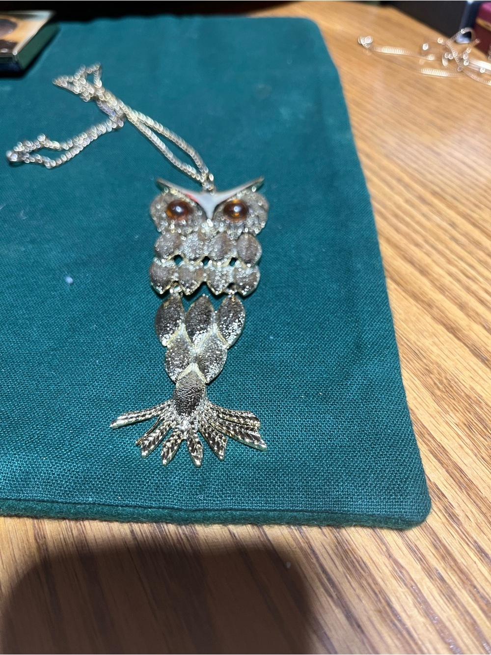 Gold Owl Pendant Necklace - Women Jewelry